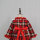 High quality check flannel fabric winter girls dress